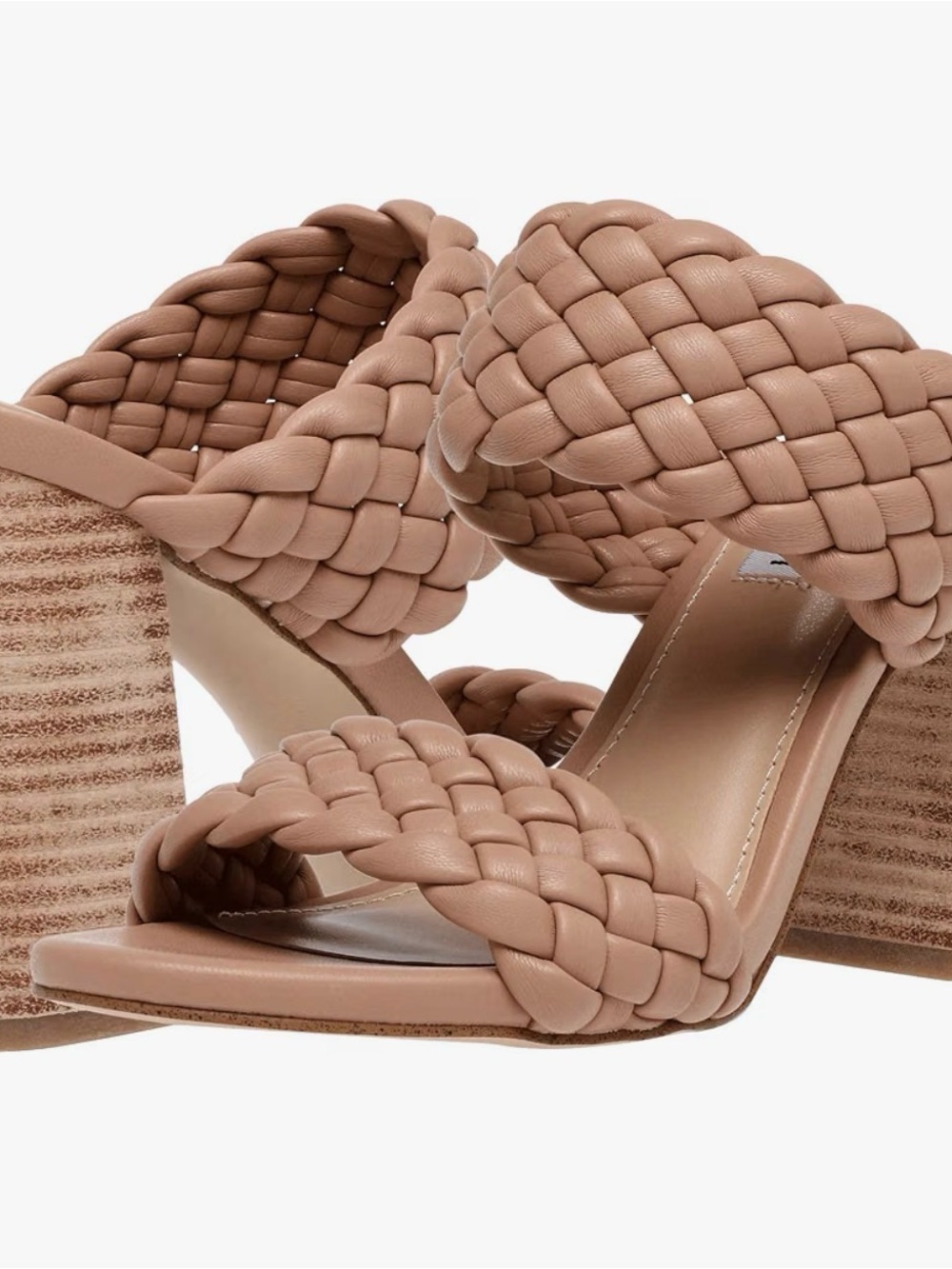 Steve Madden Braided Block Heel Sandal - Nude